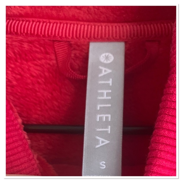 Athleta Triumph Double Cozy Karma Hoodie Jacket Red Size Small - Picture 7 of 8